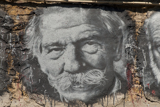 Albert Schweitzer, painted portrait
